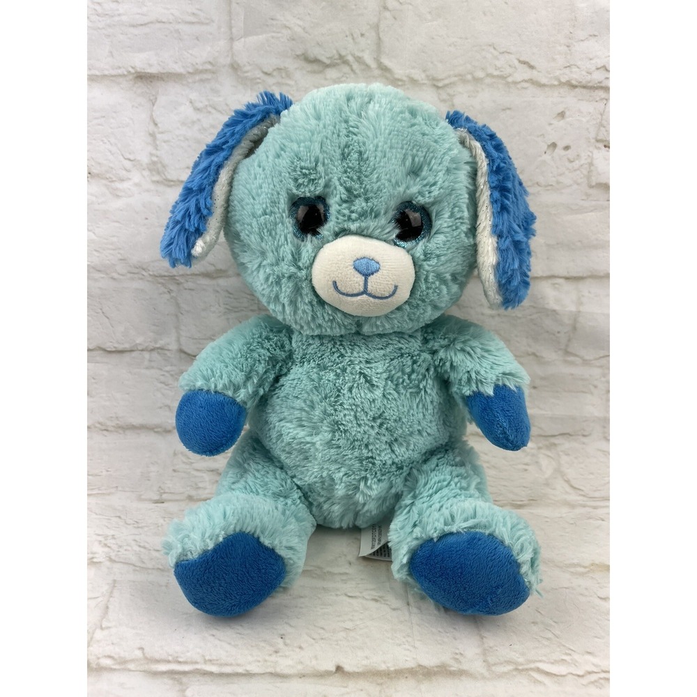 Spark Create Imagine Walmart Blue Puppy Stuffed Plush 10" Animal Glitter Eyes